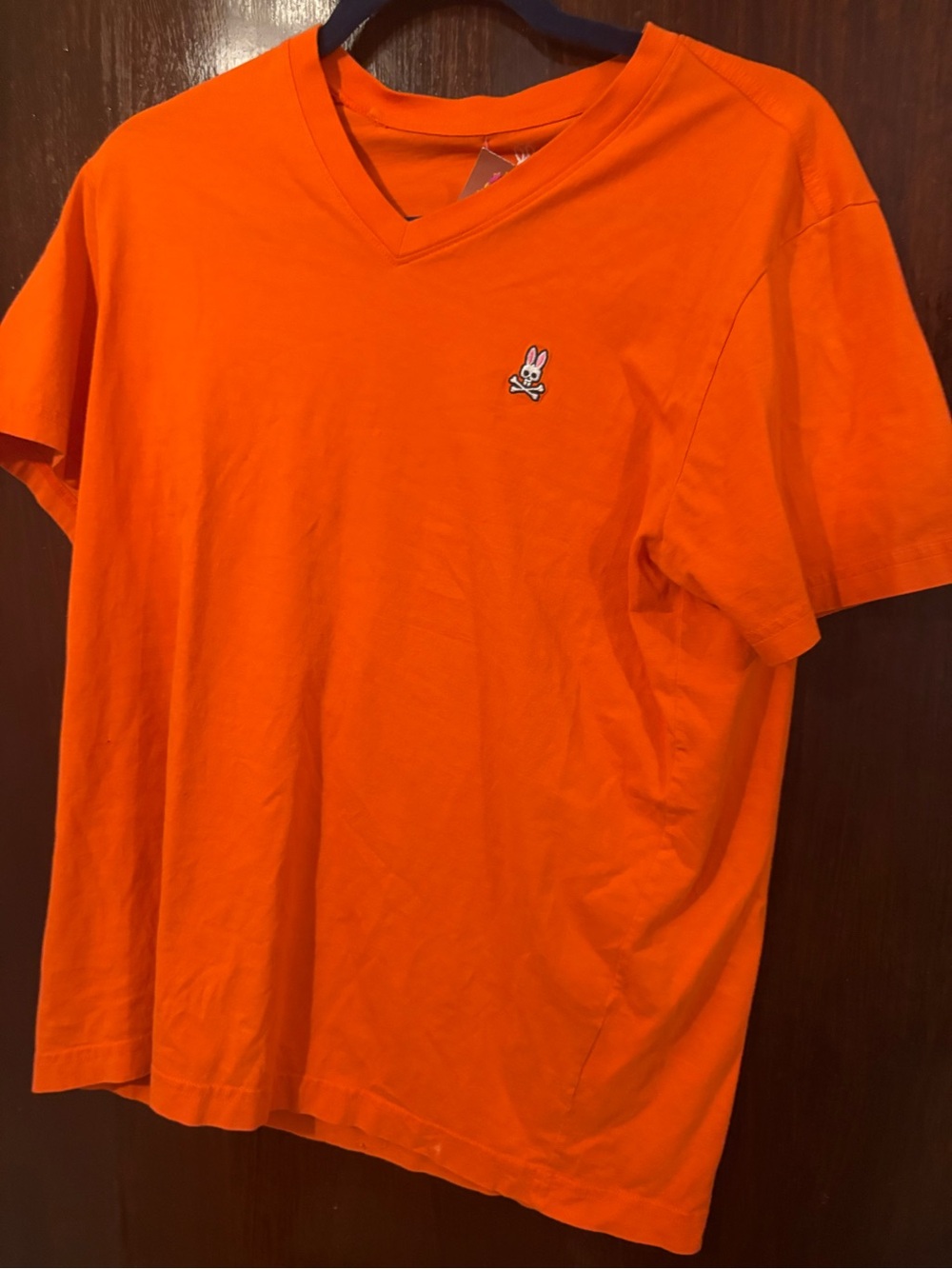 Bundle 3 for $25. Psycho Bunny Men's V-Neck Short Sleeve Tee in Orange. Size S.